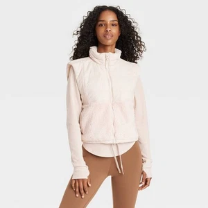 Women's High Pile and Quilted Vest - JoyLab - Picture 1 of 10
