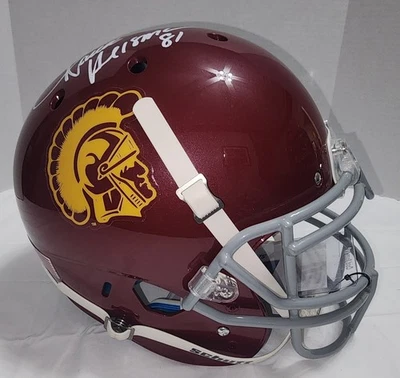 Casco réplica USC autografiado tamaño completo Marcus Allen. Certificado de autenticidad Radtke con foto. Foto 1 de 4