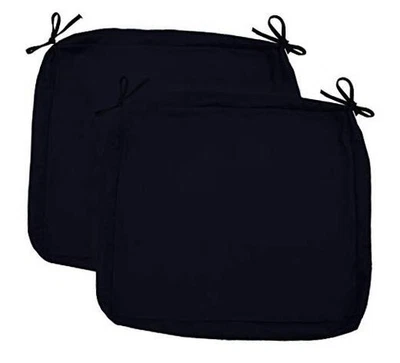  Capa almofada assento externo repelente de água quadrada 18 x 18 (pacote com 2) preta - Imagem 1 de 4