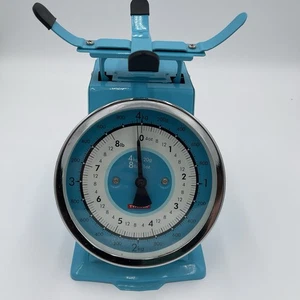 VINTAGE TYPHOON BLUE STEEL KITCHEN SCALE - Picture 1 of 11