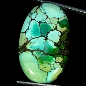 27,10 kt natürlicher Türkis Edelstein Anhänger Angebot ovaler Cabochon 18 x 28 x 6 mm - Bild 1 von 6
