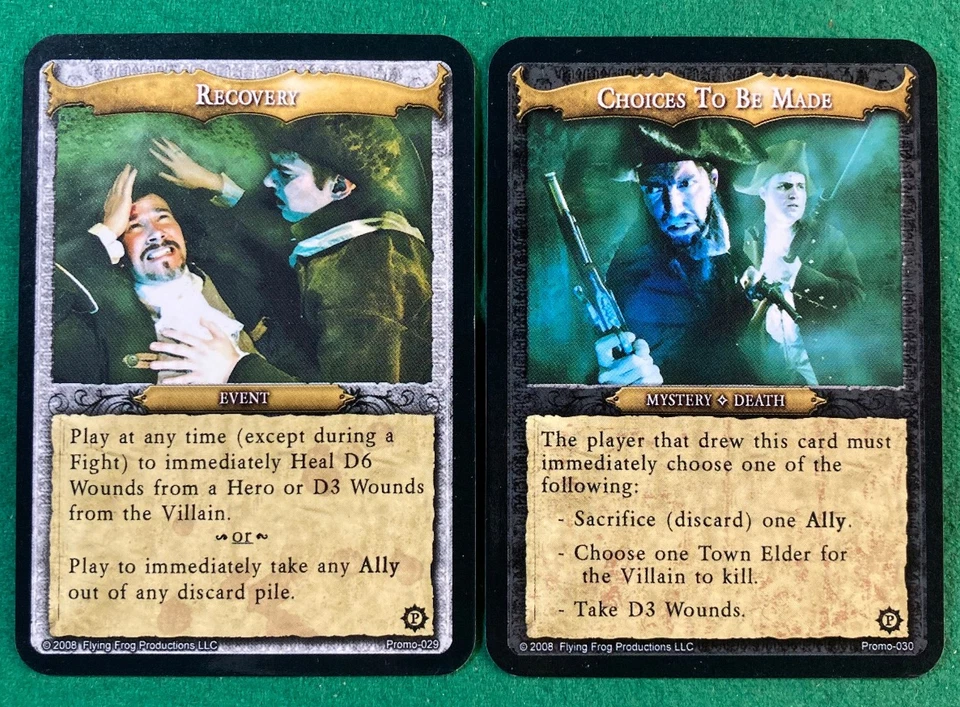 FFP - A TOUCH OF EVIL BOARD GAME, ALT-ART PROMO CARDS #29 and #30 (2008) - Image 1 of 1