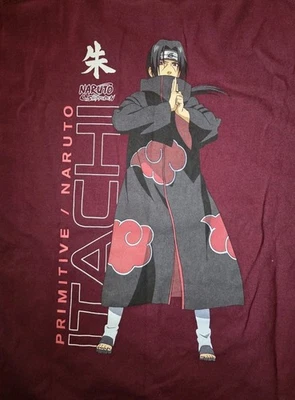 Primitive x Naruto Shippuden Itachi Anime Graphic T-Shirt Sz XL - Image 1 of 4