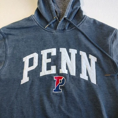 Sudadera con Capucha University of Penn Para Hombres M Azul Camp David Desteñido Estilo Bolsillo  Foto 1 de 4