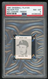 RARO 1961 Jugadora de Béisbol Nellie Fox Llavero Inserto Medias Blancas PSA 8 POP 1 HOF - Imagen 1 de 2
