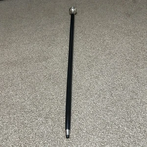 Antique Vintage Ebony Wood Cane Silver Knob Walking Stick Cane 38” - Picture 1 of 5