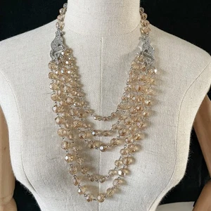 Pendientes y collar vintage con diseño de cristal multicapa en forma de leopardo - Imagen 1 de 12