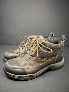 Ariat ATS Terrain Hiking Boots 10002182 Leather Men Sz 9 EE Extra Wide Brown - Picture 1 of 6