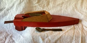 Barco de madera de juguete vintage a vapor aprox. "10"" de largo X 3"" de ancho" - Imagen 1 de 5