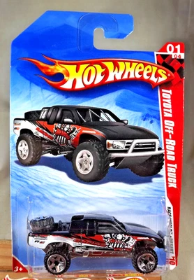 2010 Hot Wheels #189 Race World-Desert 1/4 TOYOTA OFF-ROAD TRUCK Black w/ORUT5Sp - Image 1 of 4