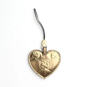 Gucci Golden Heart Leather Bag Charm 100343022 - Foto 1 di 4