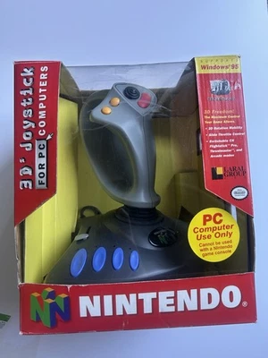 Controlador joystick de computadora PC raro vintage Nintendo N64 NJS-3D1 3D1 - Nuevo Foto 1 de 4