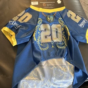 Authentic SNOOP DOGG Dog -new Pet Jersey Tee Shirt Halftime blue gold Doggie M - Bild 1 von 4