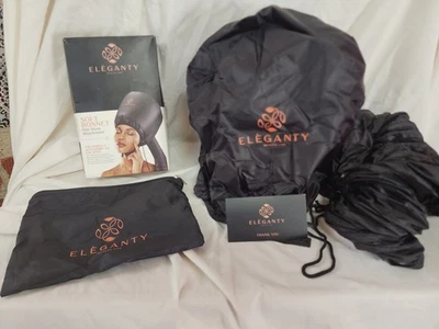 Elegante capucha con capó negro suave calor indirecto secador de pelo accesorio cuidado del cabello NUEVO Foto 1 de 4