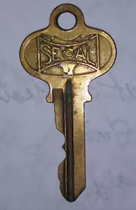 Vintage Segal Brass Lock Key 2-1/8 Inches Long Vintage Pad lock Or Old Door Lock - Picture 1 of 7