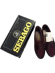 Mocasines vintage Sebago marrón envejecido Vassar 50-517 cuero centavo talla 7M - Imagen 1 de 5