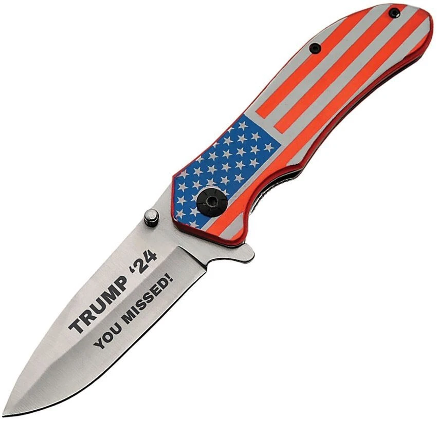 Trump Assisted Folding Knife 3.5" Satin Stainless Steel Blade Aluminum Handle - Image 1 of 1