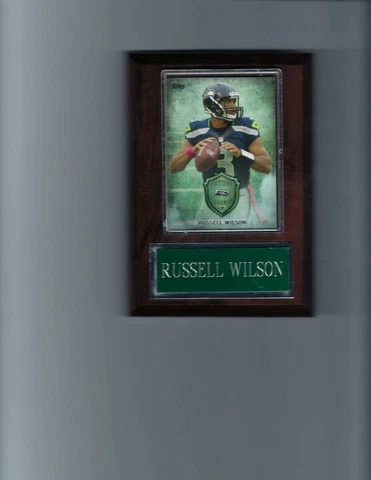 RUSSELL WILSON PLAQUE SEATTLE SEAHAWKS FOOTBALL NFL   C Cover