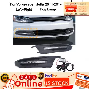 LED Daytime Running Light DRL Fog Lamp For Volkswagen Jetta 2011 2012 2013 2014 - Picture 1 of 14