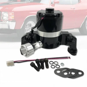 Bomba de agua eléctrica de aluminio negro de alto volumen 35 GPM para SBC 262 327 350 383 400 - Imagen 1 de 5