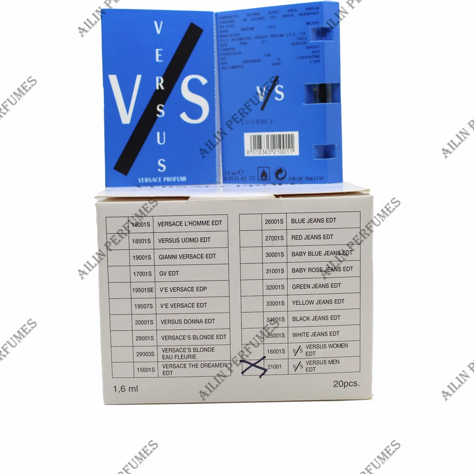 VERSUS V/S by Versace 0.05 oz (1.6 ml) edt splash men (lots of 20 pcs) - Image 1 of 1