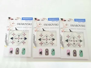 SWAROVSKI CRYSTALS AB FLAT BACK & Transfers Variety NAIL ART lot of 3 - Picture 1 of 1