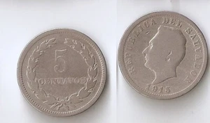 El Salvador 5 centavos 1915 Francisco Morazán - Imagen 1 de 1