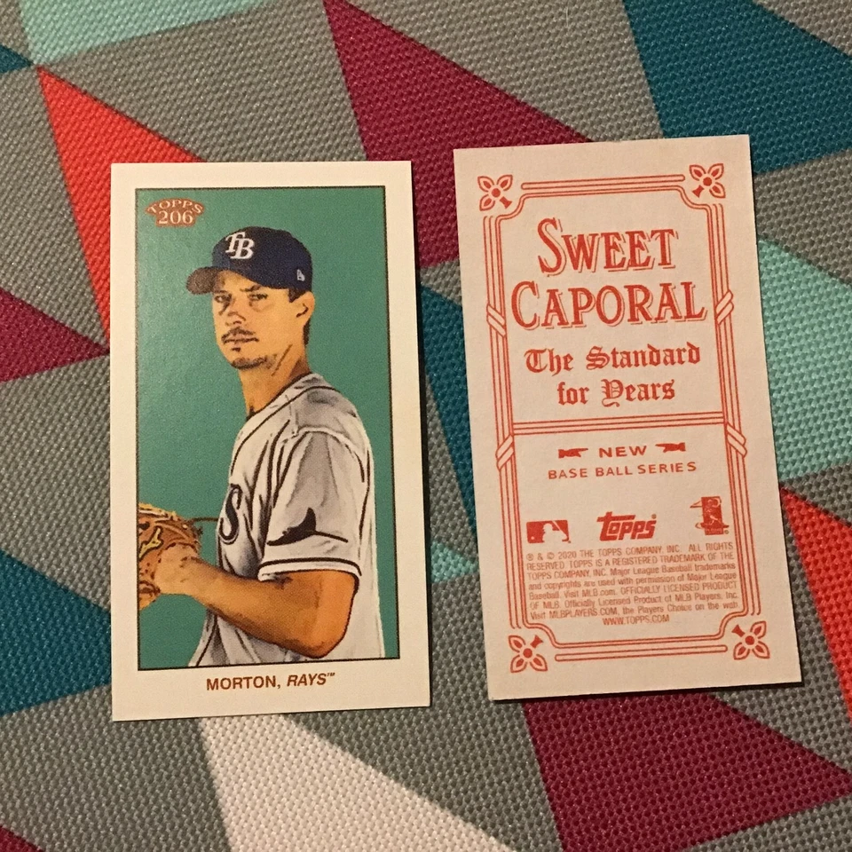 Charlie Morton Rays SP 2020 Topps 206 T206 Series 1 Sweet Caporal Back - Image 1 of 1