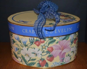 CRABTREE & EVELYN Ribboned Decorative Oval Hat Box Storage - Picture 1 of 9