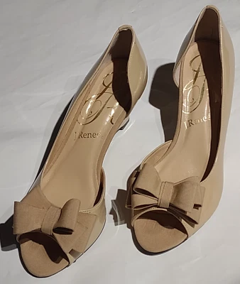 Women’s Shoes Beige Patent Size 7 JR Renee Chrissy - Image 1 of 4