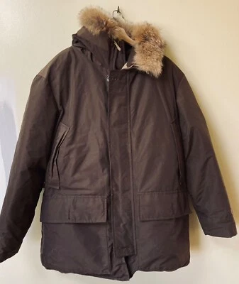 VINTAGE EDDIE BAUER GOOSE DOWN PARKA Coyote Fur Trim  JACKET MENS Size - L - Image 1 of 4