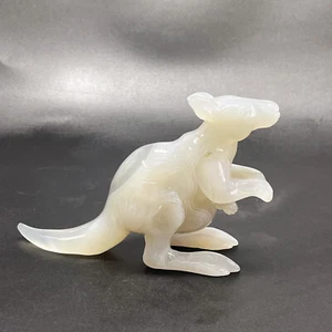 Escultura de cristal tallada a mano calavera canguro natural de 5,9"" para decorador del hogar - Imagen 1 de 9