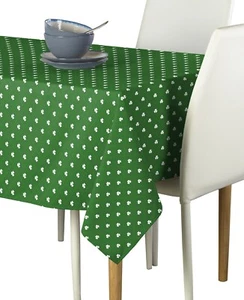 White Shamrock Diamond Signature Tablecloth Assorted Sizes - Picture 1 of 1