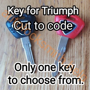 TRIUMPH Motorradschlüssel auf Code zugeschnitten, Schlüsselcodes zwischen 3001 - 4006 nur 1 Schlüssel - Bild 1 von 1