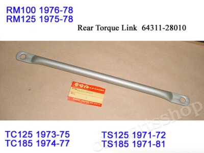 Suzuki RM100 RM125 TC125 TC185 TS125 TS185 Rear Arm Torque Link NOS 64311-28010 Foto 1 de 2