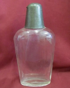 WWI IMPERIAL RUSSIA SMALL GLASS VODKA FLASK WITH CUP RARE - Picture 1 of 8