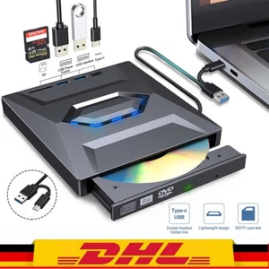 7 in 1 USB 3.0 Externes Laufwerk DVD CD UHD 4K Brenner Player für Laptop PC 2025 - Bild 1 von 12