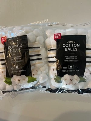 Walgreens 200 bolas de algodón (2 paquetes de 100) 2 algodón natural suave - belleza y cuidado Foto 1 de 2