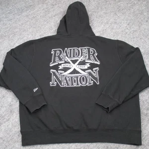 Las Vegas Raiders Hoodie Sweatshirt Mens 3XL NFL Football Raider Nation New Era - Picture 1 of 18