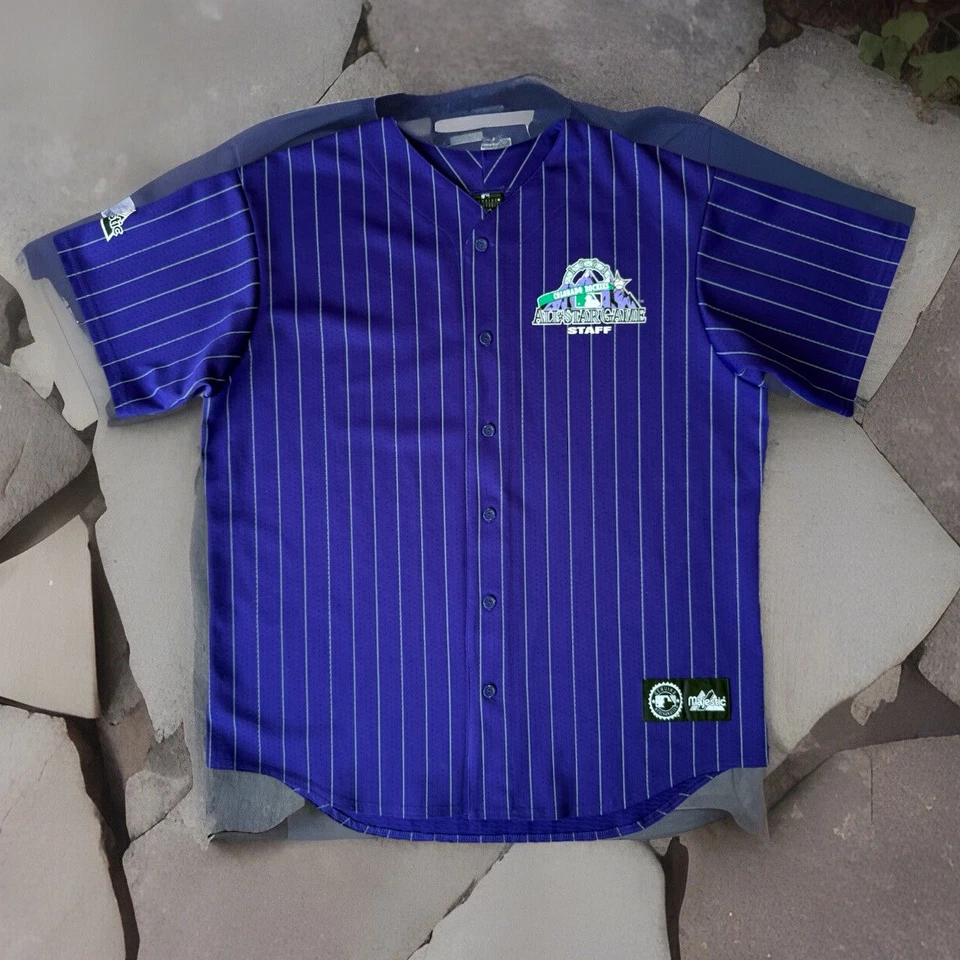 Camiseta De Colección Colorado Rockies All Star Game Staff XL Púrpura Años 90 Majestuosa MLB Foto 1 de 4