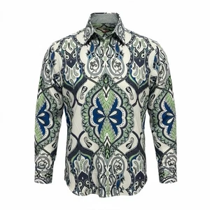 Camicia esclusiva Robert Graham polsino infradito vestibilità classica manica lunga taglia 2XL - Foto 1 di 5