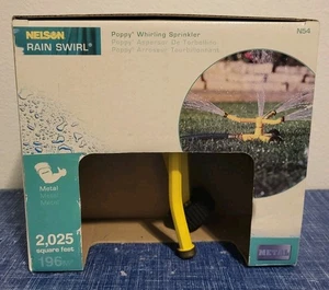 Vintage • Nelson • Tutto Metallo • Rain Swirl • Irrigatore Rotante Papavero • #N54 • Nuovo! - Foto 1 di 5