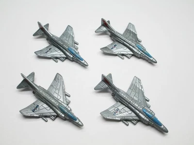 Micro Machines Military F-4 Phantom II Aircraft Fighter Silver Jet Planes Lot - Image 1 of 4