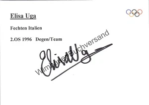 Original Autogramm Elisa Uga Fechten /// Autograph signiert signed signee Uga, E - Picture 1 of 2