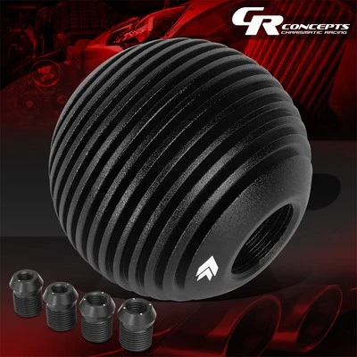NRG PEFORMANCE SK-703BK BLACK BILLET ALUMINUM HEATSINK STYLE THREADED SHIFT KNOB - Image 1 of 4
