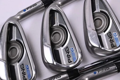 Ping G Series Irons / 5-PW+UW+SW / Blue Dot / Stiff Flex Ping AWT 2.0 Shafts - Image 1 of 4