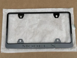 NEW TESLA MODEL X LICENSE PLATE BRACKET HOLDER OEM 2021-2024 1627551-00-B OEM - Picture 1 of 2