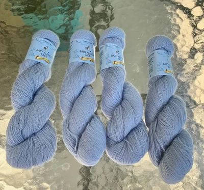 Плимут пряжи Baby альпака кружева 4 Hanks цвет 1620 синий 437 ярдов каждый - Изображение 1 из 4
