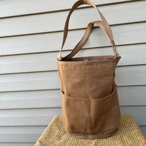 Bolso Bandolera Everlane The Lantern Lona Hombro Cubo Marrón - Imagen 1 de 15