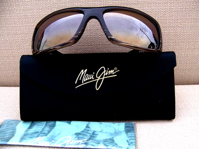 *NWT* MAUI JIM WORLD CUP Chocolate & HCL Bronze Polarized Sunglasses ~~ H266-01 - Image 1 of 4